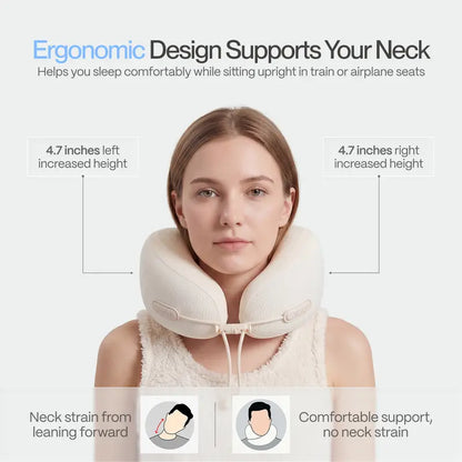 ☁️ Cloud Travel Pillow — 3-Zone Memory Foam Neck Pillow, Cooling Fabric, Packable Capsule
